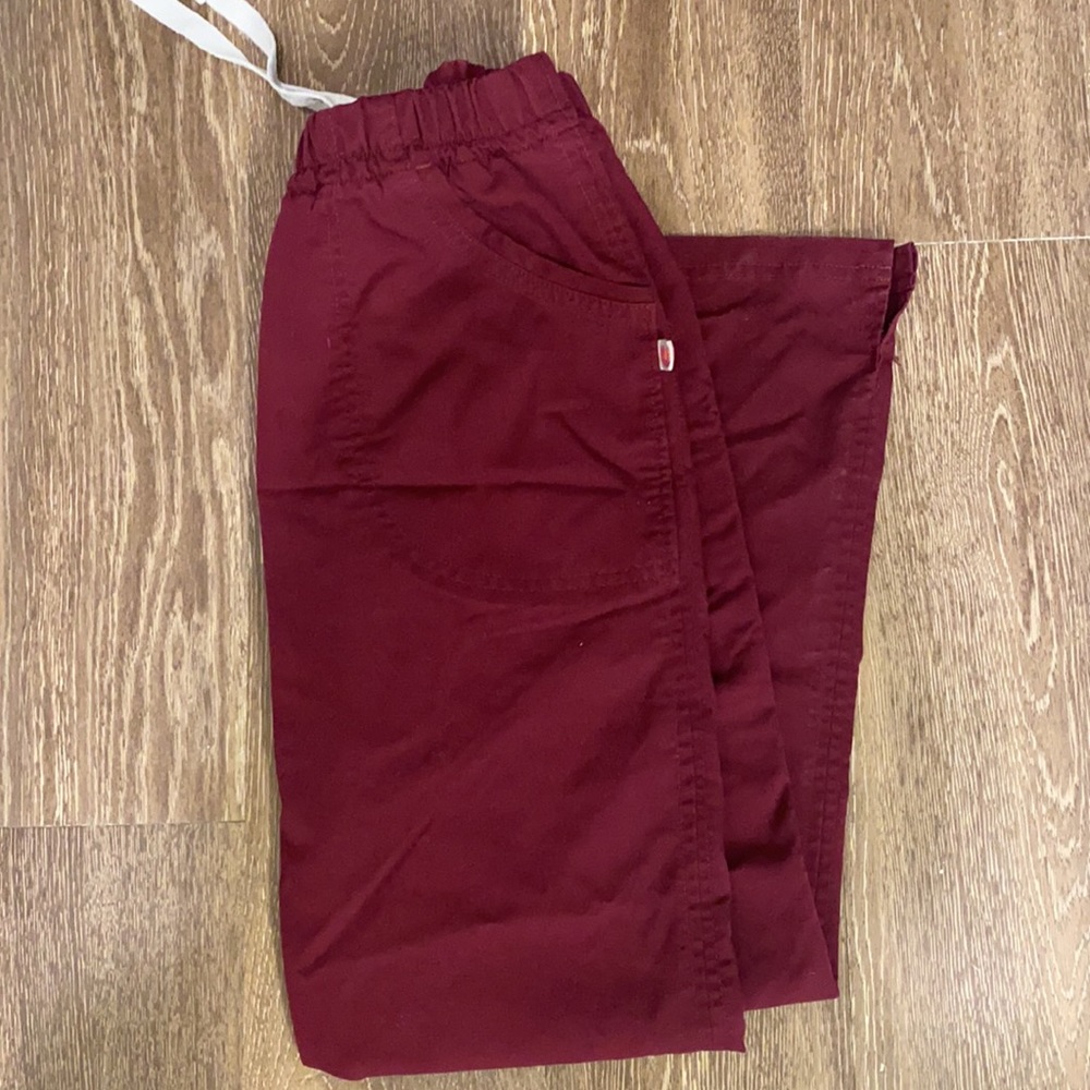 Burgundy/Maroon Scrub Pants-Petite XS-Urbane